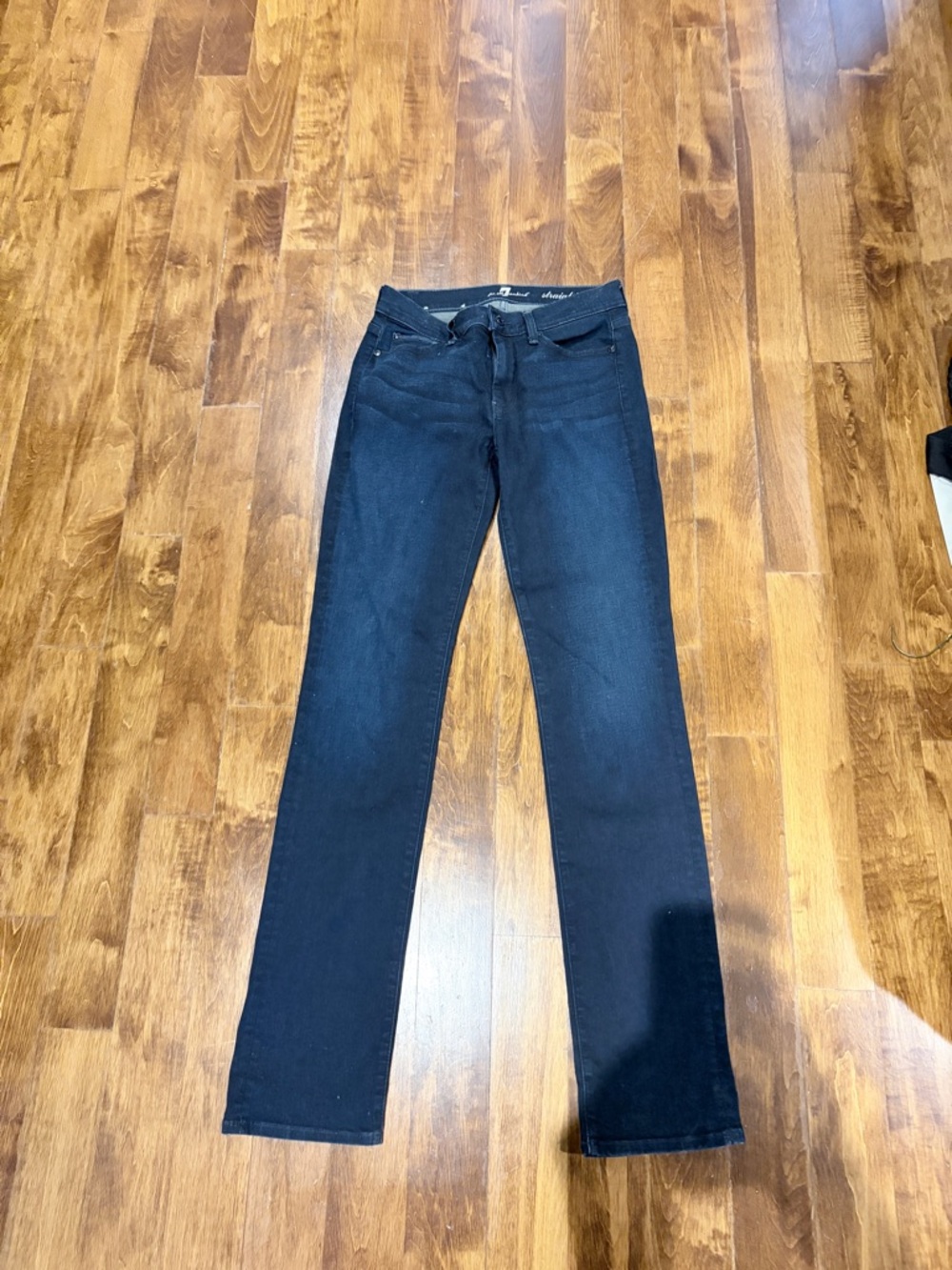 7 For All Mankind Women's Straight-Leg Jeans in Dark Blue Wash